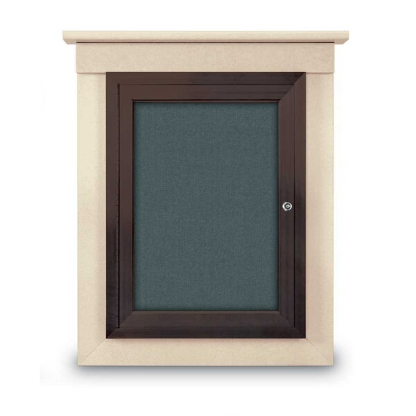 United Visual Products Sliding Glass Enclosed Letterboard, 48"x3 UV9005ACS-SATIN-GREY - main